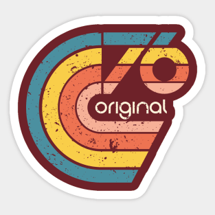 "76 original" multicolor design Sticker